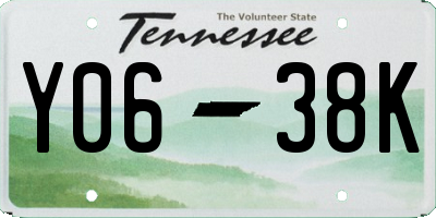 TN license plate Y0638K