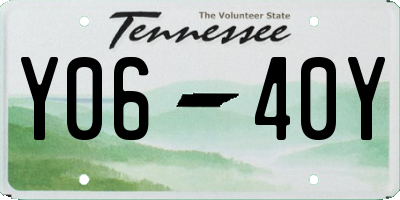 TN license plate Y0640Y