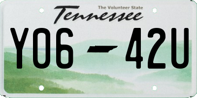 TN license plate Y0642U