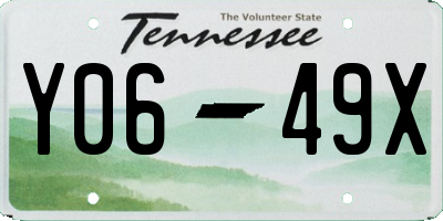 TN license plate Y0649X