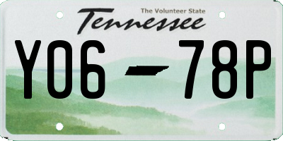 TN license plate Y0678P