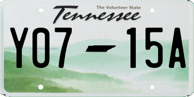 TN license plate Y0715A