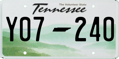 TN license plate Y0724O