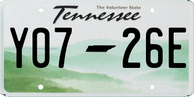 TN license plate Y0726E