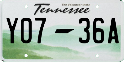 TN license plate Y0736A