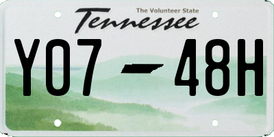 TN license plate Y0748H