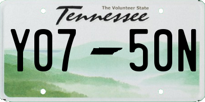 TN license plate Y0750N