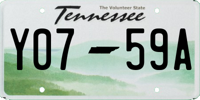 TN license plate Y0759A