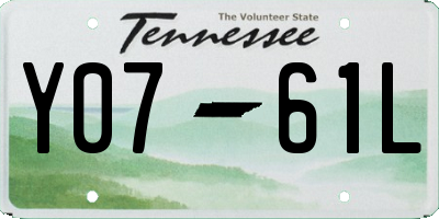 TN license plate Y0761L