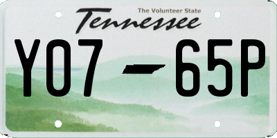 TN license plate Y0765P