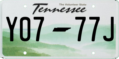 TN license plate Y0777J