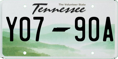 TN license plate Y0790A