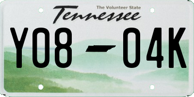 TN license plate Y0804K