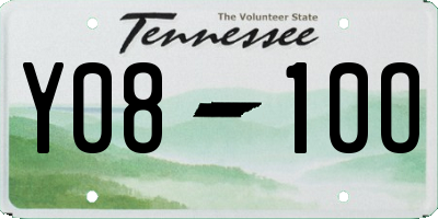 TN license plate Y0810O