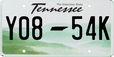 TN license plate Y0854K