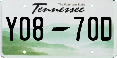 TN license plate Y0870D