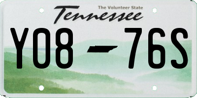 TN license plate Y0876S