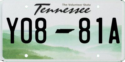 TN license plate Y0881A