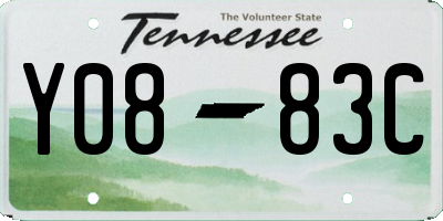 TN license plate Y0883C