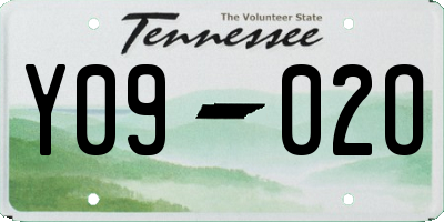 TN license plate Y0902O