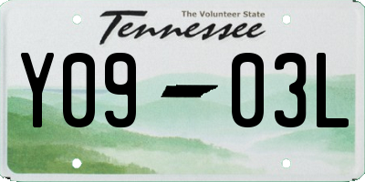 TN license plate Y0903L