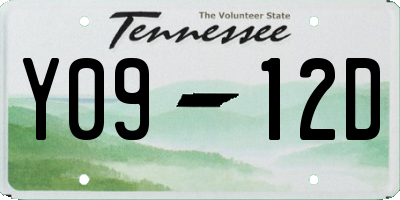 TN license plate Y0912D