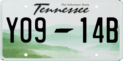 TN license plate Y0914B