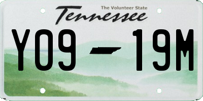 TN license plate Y0919M