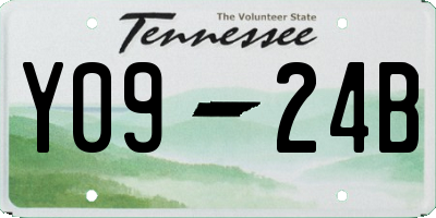 TN license plate Y0924B