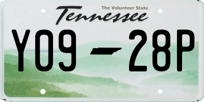 TN license plate Y0928P