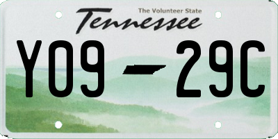 TN license plate Y0929C