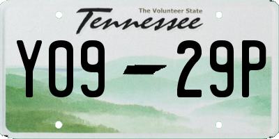 TN license plate Y0929P
