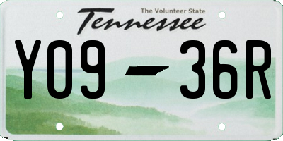 TN license plate Y0936R