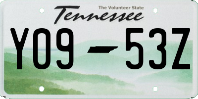 TN license plate Y0953Z