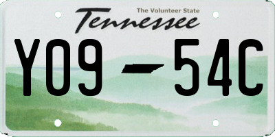 TN license plate Y0954C