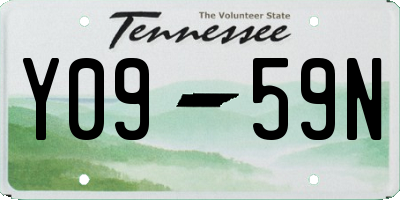 TN license plate Y0959N