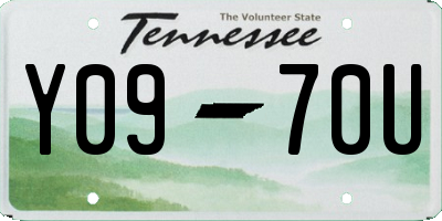 TN license plate Y0970U