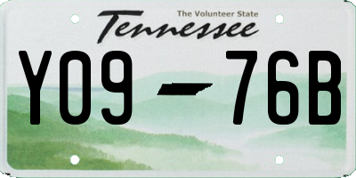 TN license plate Y0976B