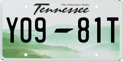 TN license plate Y0981T