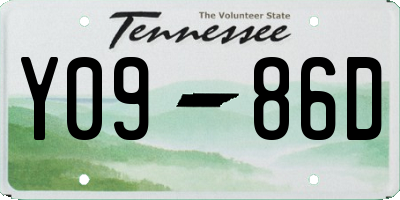 TN license plate Y0986D