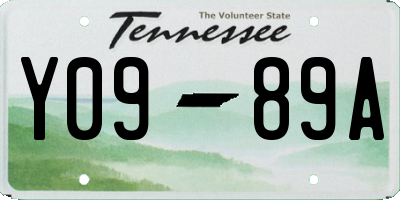 TN license plate Y0989A