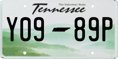 TN license plate Y0989P