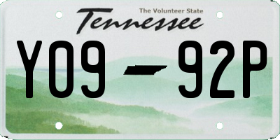 TN license plate Y0992P
