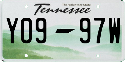 TN license plate Y0997W