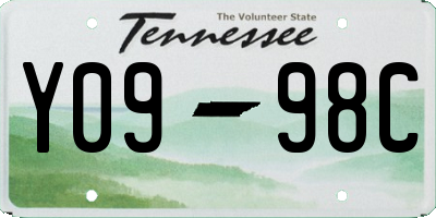 TN license plate Y0998C