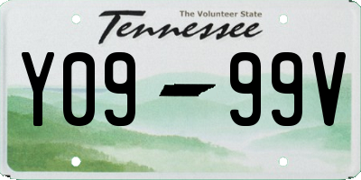 TN license plate Y0999V