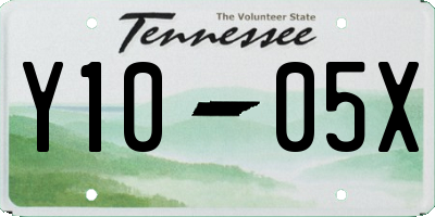 TN license plate Y1005X