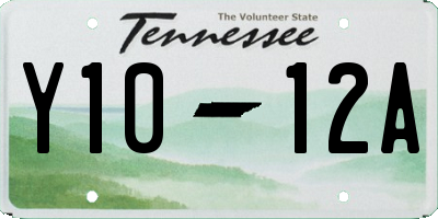 TN license plate Y1012A