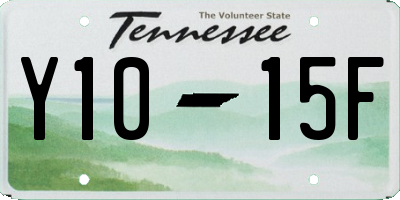 TN license plate Y1015F