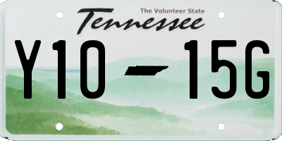 TN license plate Y1015G